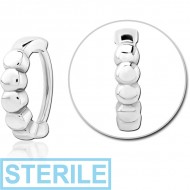 STERILE SURGICAL STEEL LIP CLCKER RING