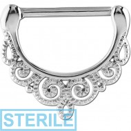 STERILE SURGICAL STEEL NIPPLE CLICKER - FILIGREE PIERCING