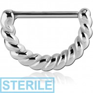 STERILE SURGICAL STEEL NIPPLE CLICKER - ROPE PIERCING