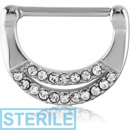 STERILE SURGICAL STEEL NIPPLE CLICKER PIERCING