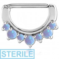 STERILE SURGICAL STEEL PRONG SET SYNTHETIC OPAL NIPPLE CLICKER