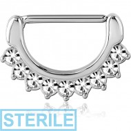 STERILE SURGICAL STEEL JEWELLED NIPPLE CLICKER