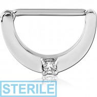 STERILE SURGICAL STEEL JEWELLED NIPPLE CLICKER