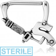 STERILE SURGICAL STEEL NIPPLE CLICKER - TATTOO GUN PIERCING