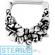 STERILE SURGICAL STEEL NIPPLE CLICKER - FLOWERS