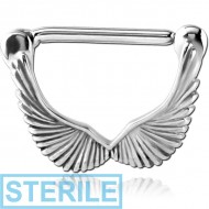 STERILE SURGICAL STEEL NIPPLE CLICKER - WINGS PIERCING