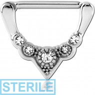 STERILE SURGICAL STEEL JEWELLED NIPPLE CLICKER - FILIGREE PIERCING