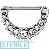 STERILE SURGICAL STEEL JEWELLED NIPPLE CLICKER - FILIGREE PIERCING