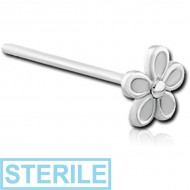 STERILE SURGICAL STEEL STRAIGHT NOSE STUD