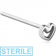 STERILE SURGICAL STEEL STRAIGHT NOSE STUD