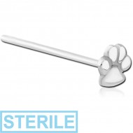 STERILE SURGICAL STEEL STRAIGHT NOSE STUD-PAW