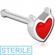 STERILE SURGICAL STEEL DEVIL HEART NOSE BONE