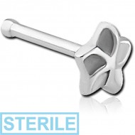 STERILE SURGICAL STEEL NOSE BONE - FLOWER