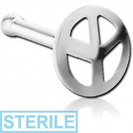 STERILE SURGICAL STEEL PEACE SIGN NOSE BONE