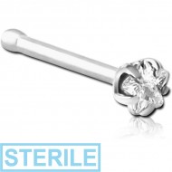 STERILE SURGICAL STEEL PRONG SET STAR JEWELLED NOSE BONE PIERCING