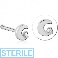 STERILE SURGICAL STEEL JEWELLED NOSE BONE