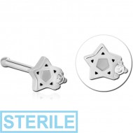 STERILE SURGICAL STEEL JEWELLED NOSE BONE