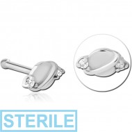 STERILE SURGICAL STEEL JEWELLED NOSE BONE