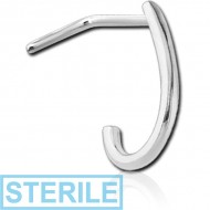 STERILE SURGICAL STEEL 90 DEGREE WRAP AROUND NOSE STUD