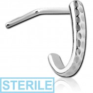 STERILE SURGICAL STEEL 90 DEGREE WRAP AROUND NOSE STUD