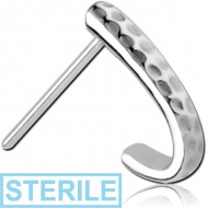 STERILE SURGICAL STEEL STRAIGHT WRAP AROUND NOSE STUD
