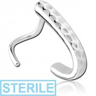 STERILE SURGICAL STEEL CURVED WRAP AROUND NOSE STUD