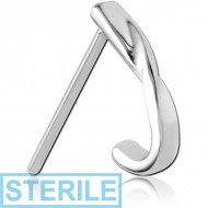 STERILE SURGICAL STEEL STRAIGHT WRAP AROUND NOSE STUD
