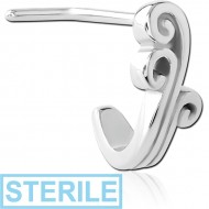 STERILE SURGICAL STEEL 90 DEGREE WRAP AROUND NOSE STUD PIERCING