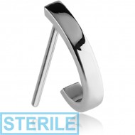 STERILE SURGICAL STEEL STRAIGHT WRAP AROUND NOSE STUD