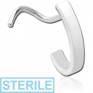 STERILE SURGICAL STEEL CURVED WRAP AROUND NOSE STUD