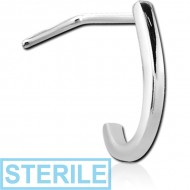 STERILE SURGICAL STEEL 90 DEGREE WRAP AROUND NOSE STUD