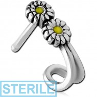 STERILE SURGICAL STEEL WRAP AROUND NOSE BONE - DAISY