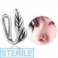 STERILE SURGICAL STEEL NOSE CLIP - LEAF
