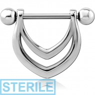 STERILE SURGICAL STEEL NIPPLE SHIELD - DOUBLE V
