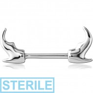 STERILE SURGICAL STEEL NIPPLE SHIELD BAR - ORYX HORNS