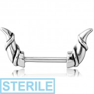 STERILE SURGICAL STEEL NIPPLE SHIELD BAR - CATTLE HORNS