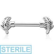 STERILE SURGICAL STEEL NIPPLE BAR PIERCING