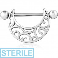 STERILE SURGICAL STEEL NIPPLE SHIELD PIERCING