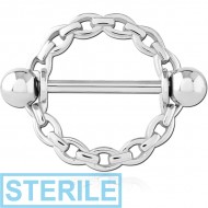 STERILE SURGICAL STEEL NIPPLE SHIELD PIERCING