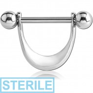 STERILE SURGICAL STEEL NIPPLE SHIELD - U PIERCING