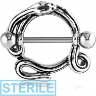 STERILE SURGICAL STEEL NIPPLE SHIELD - SNAKE