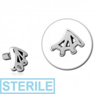 STERILE SURGICAL STEEL PUSH FIT ATTACHMENT FOR BIOFLEX INTERNAL LABRET - WEB
