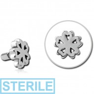 STERILE SURGICAL STEEL PUSH FIT ATTACHMENT FOR BIOFLEX INTERNAL LABRET - CLOVER