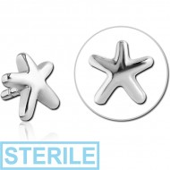STERILE SURGICAL STEEL PUSH FIT ATTACHMENT FOR BIOFLEX INTERNAL LABRET - STARFISH