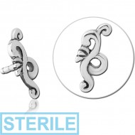 STERILE SURGICAL STEEL PUSH FIT ATTACHMENT FOR BIOFLEX INTERNAL LABRET - FILIGREE