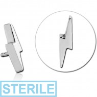 STERILE SURGICAL STEEL PUSH FIT ATTACHMENT FOR BIOFLEX INTERNAL LABRET - LIGHTNING