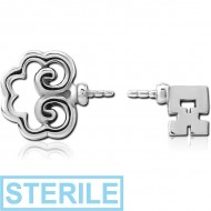 STERILE SURGICAL STEEL PUSH FIT ATTACHMENT FOR BIOFLEX INTERNAL NIPPLE SHIELD - KEY PIERCING