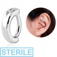 STERILE SURGICAL STEEL JEWELLED ROOK CLICKER PIERCING
