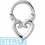 STERILE SURGICAL STEEL HINGED CLICKER - OPEN HEART
