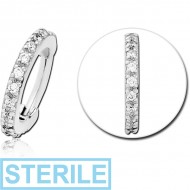 STERILE SURGICAL STEEL PRONG SET CRYSTAL JEWELLED MULTI PURPOSE CLICKER PIERCING